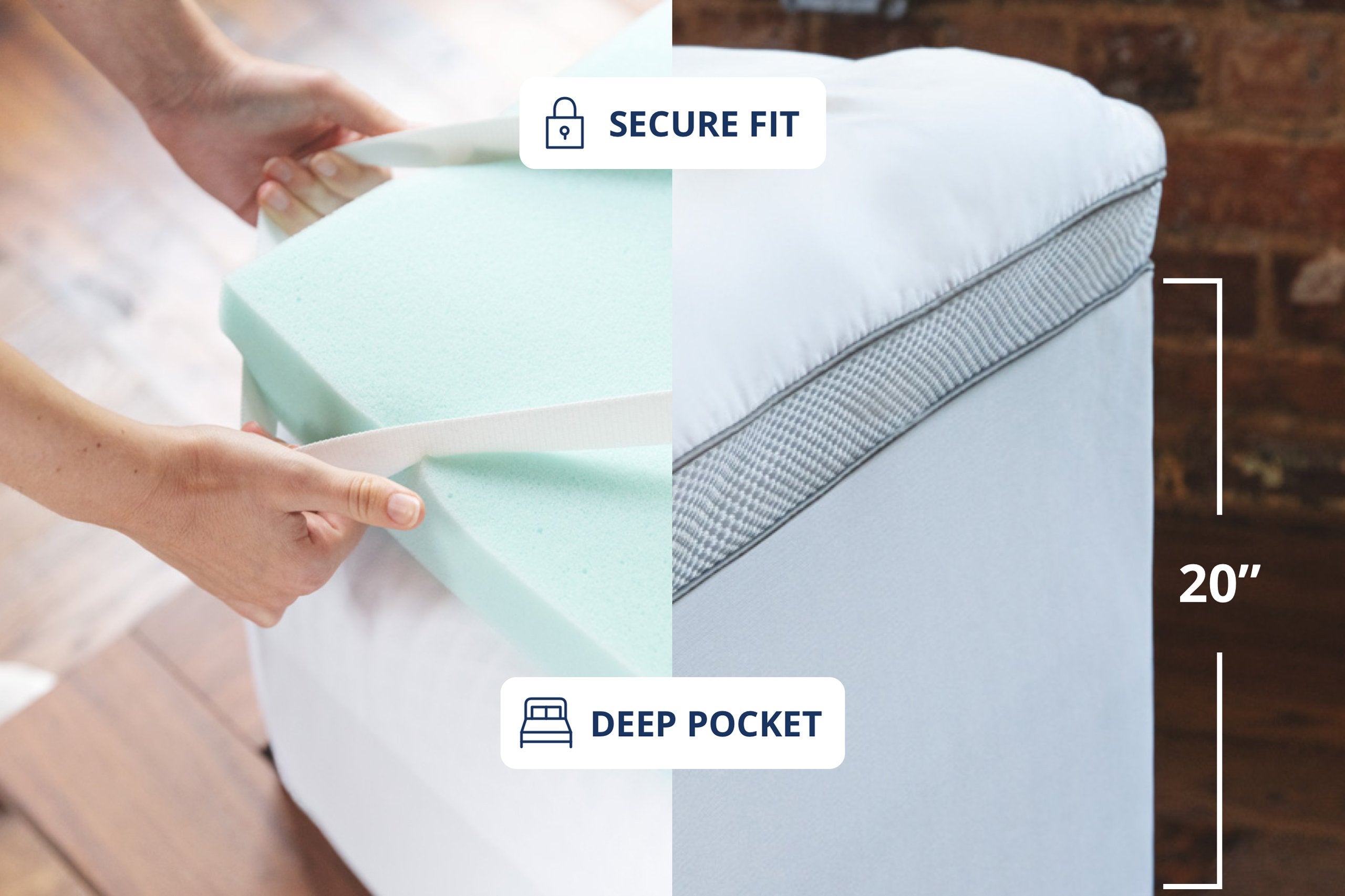 Serene Memory Foam Hybrid Mattress Topper