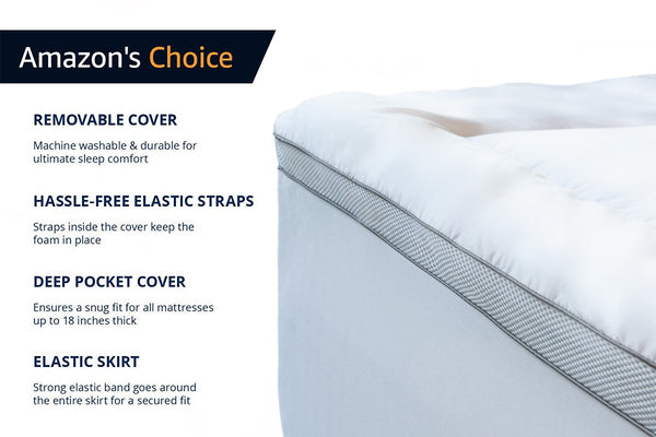 Serene Memory Foam Hybrid Mattress Topper (No Script, Alternate View)