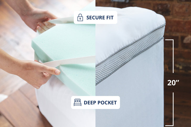 Serene Memory Foam Hybrid Mattress Topper