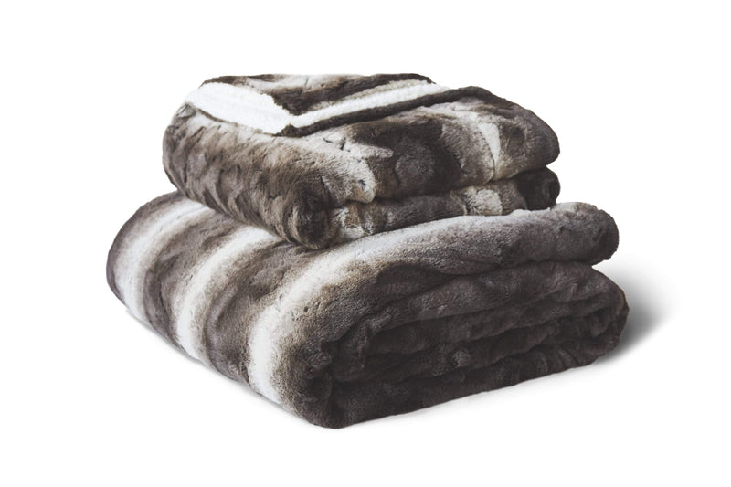 Reversible Faux Fur Sherpa Blanket