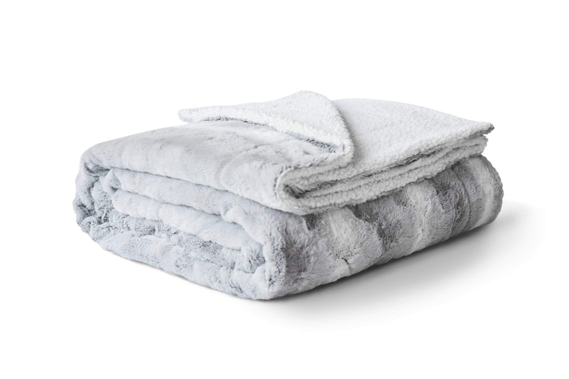 Reversible Faux Fur Sherpa Blanket